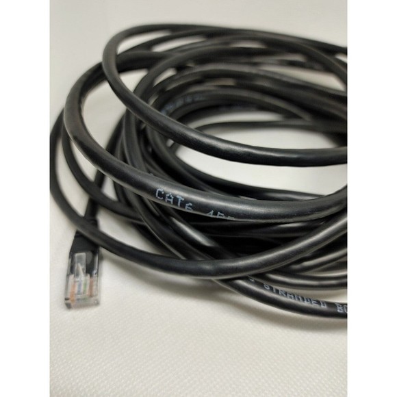 RJ45 CAT6 10Gb/s 25FT Ethernet Network Cable Cord Flat BLACK US - Picture 3 of 3